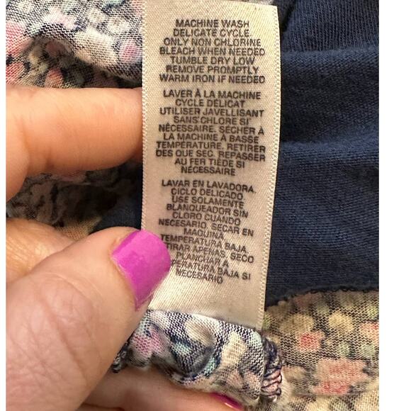 Splendid blue floral short sleeves top size XS - Picture 5 of 13